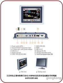 艾訊科技GOT5120T-845 專為工業物聯網打造的12.1寸高亮度無風扇觸控平板計算機